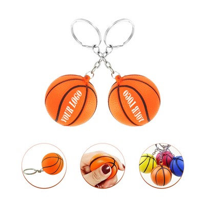 Basketball Stress Ball Keychains